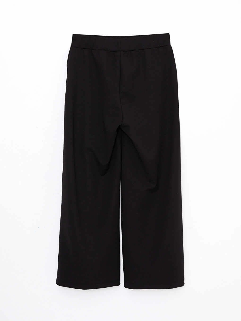 Siyah Kadın Standart Fit Düz Pantolon-6