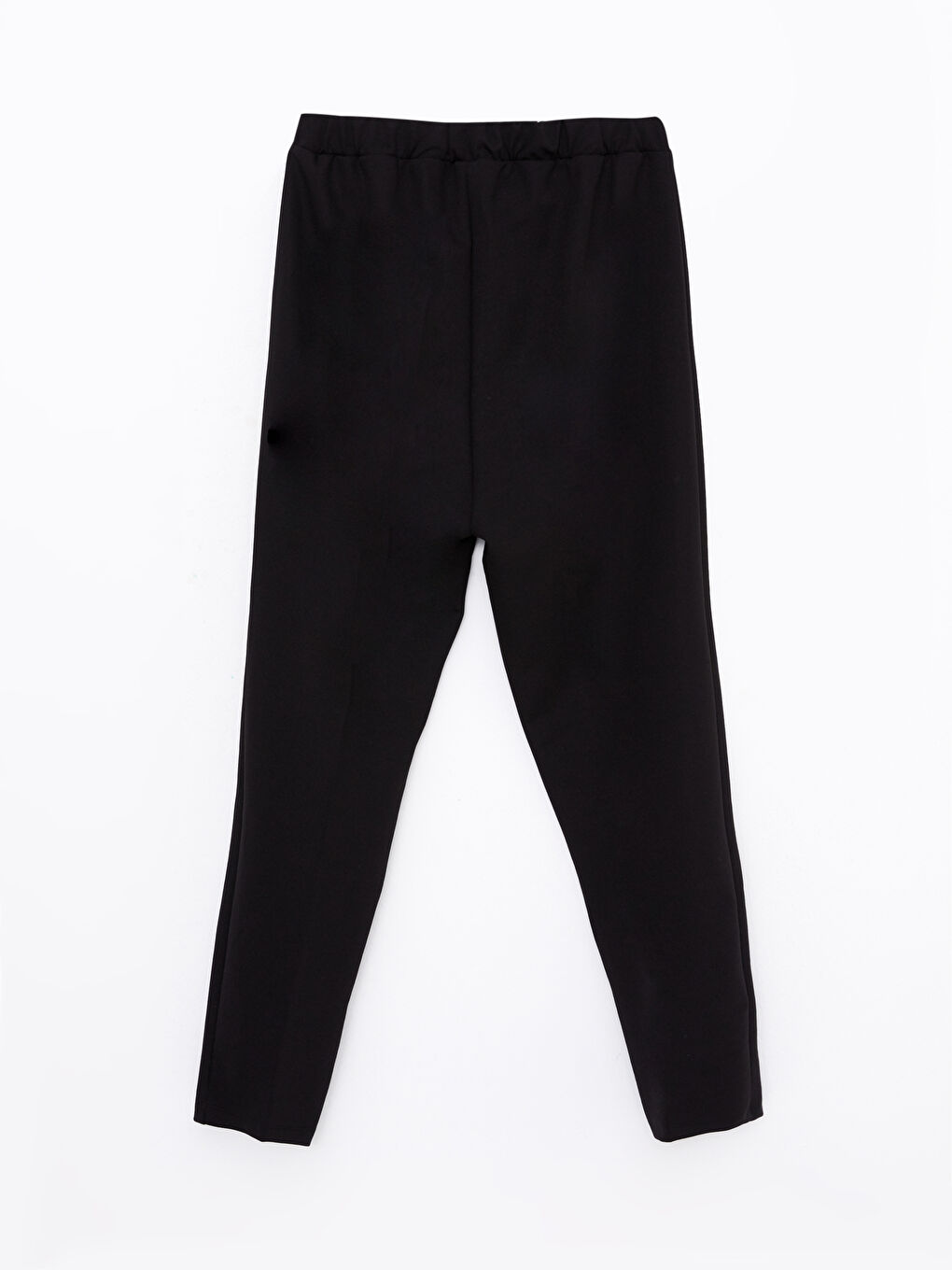 Siyah Kadın Rahat Kalıp Düz Pantolon-6