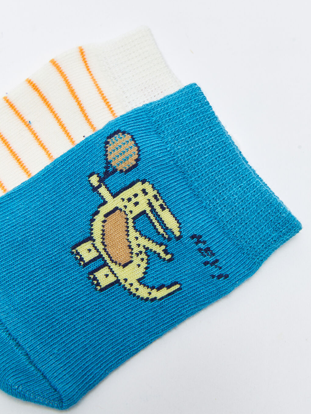 Patterned Baby Boy Booties Socks 2 Pack-2