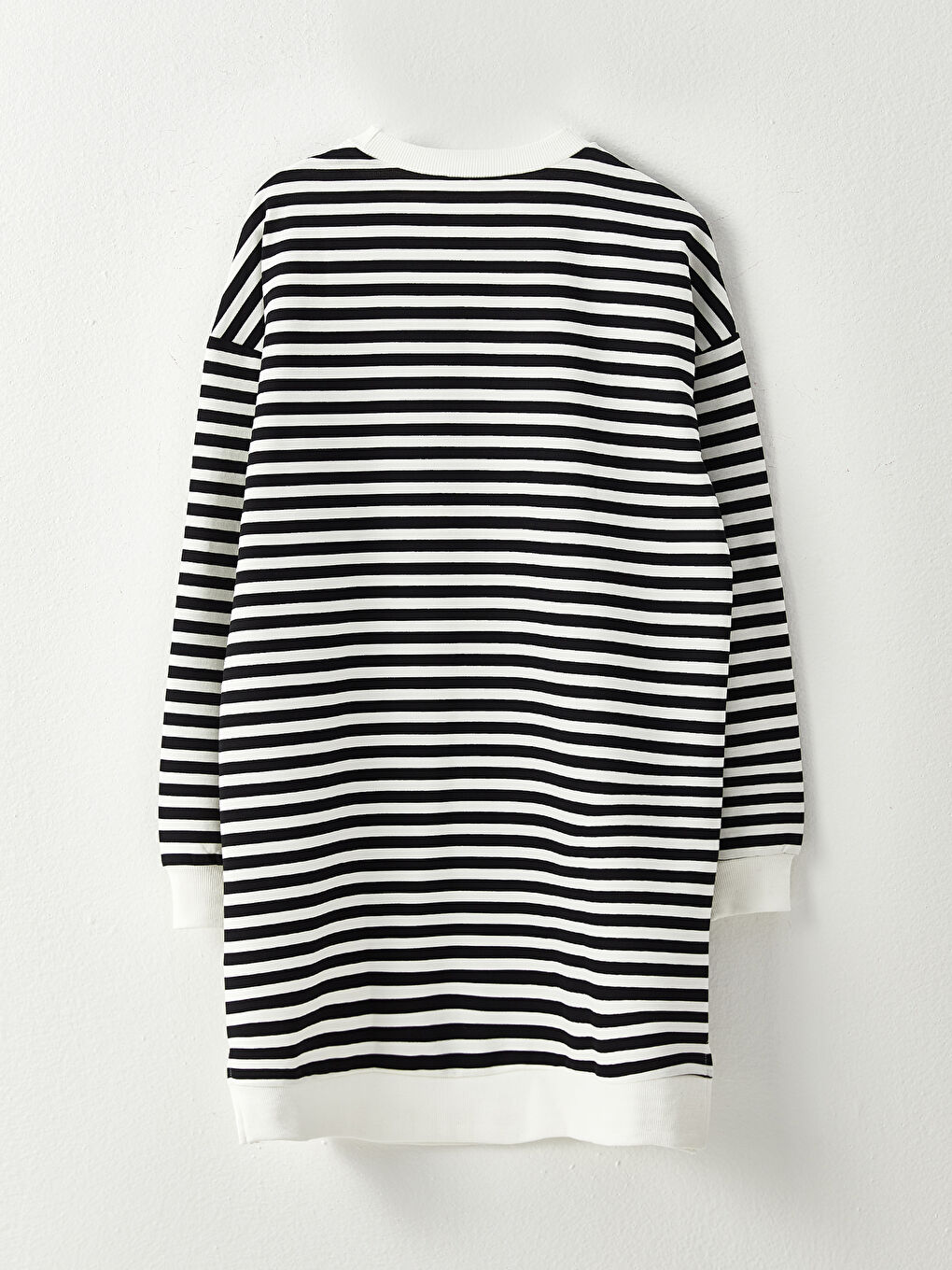 Ριγέ Υπερμεγέθης Γυναικείο Φούτερ Χιτώνιο-4