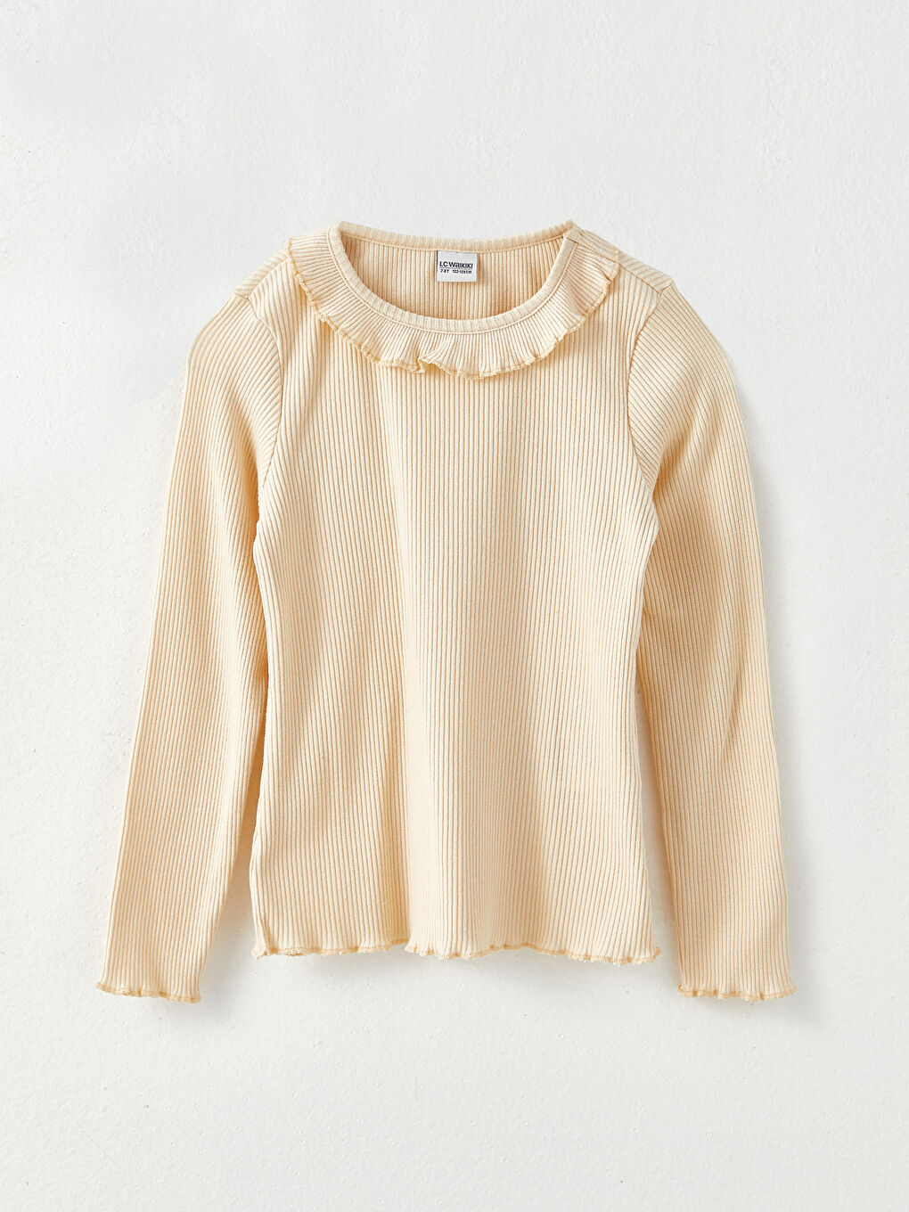 Crew Neck Basic Long Sleeve Girls' T-Shirt