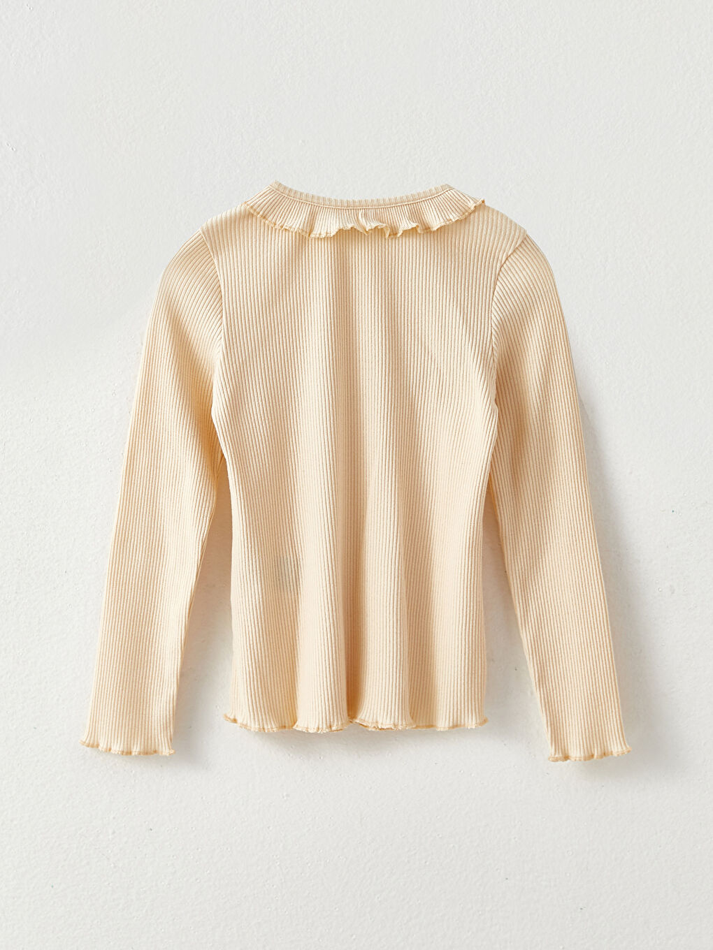 Crew Neck Basic Long Sleeve Girls' T-Shirt-1