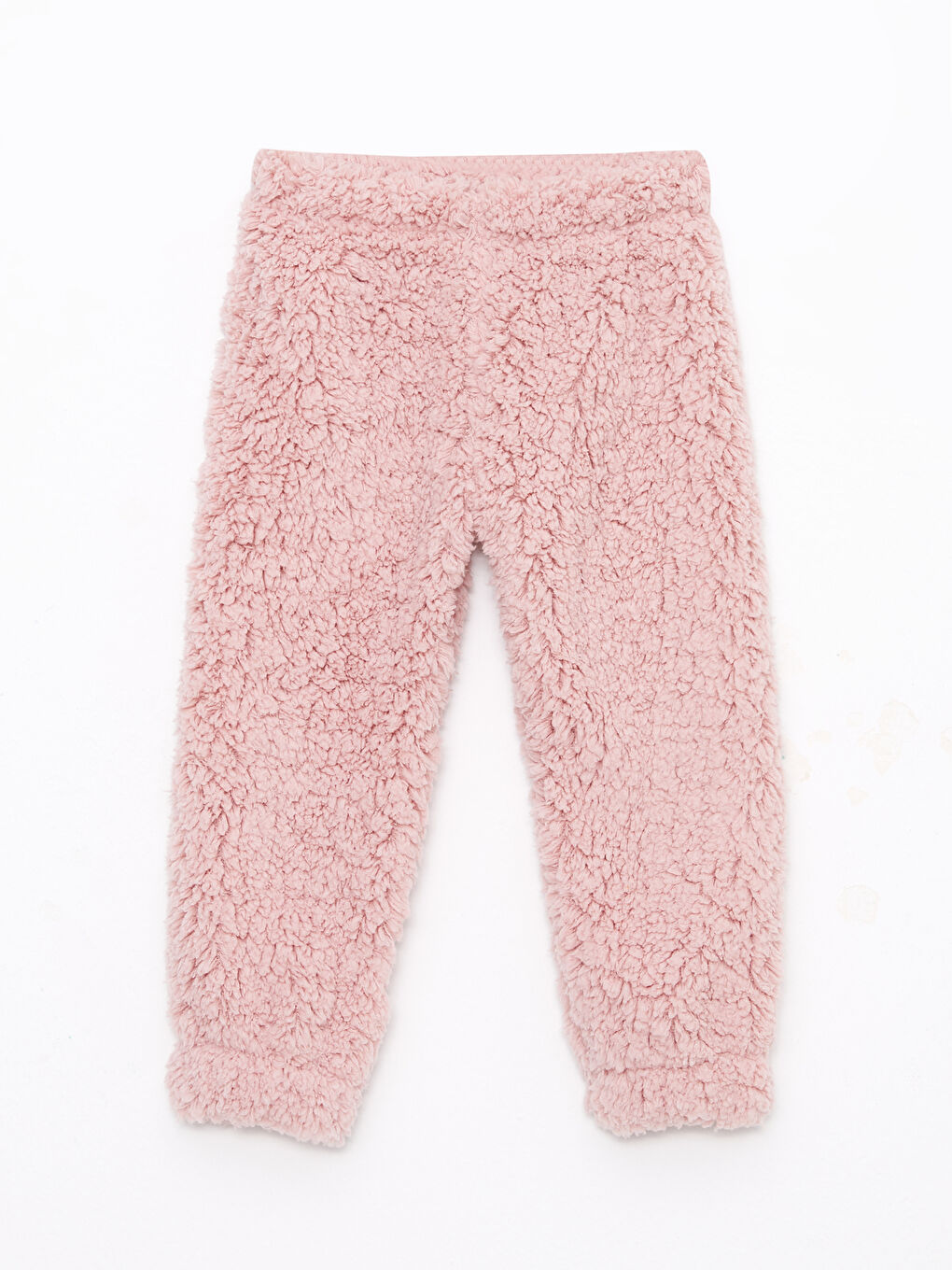 Pembe Dik Yaka Uzun Kollu Pelüş Kız Bebek Sweatshirt ve Pantolon 2'li Takım-5