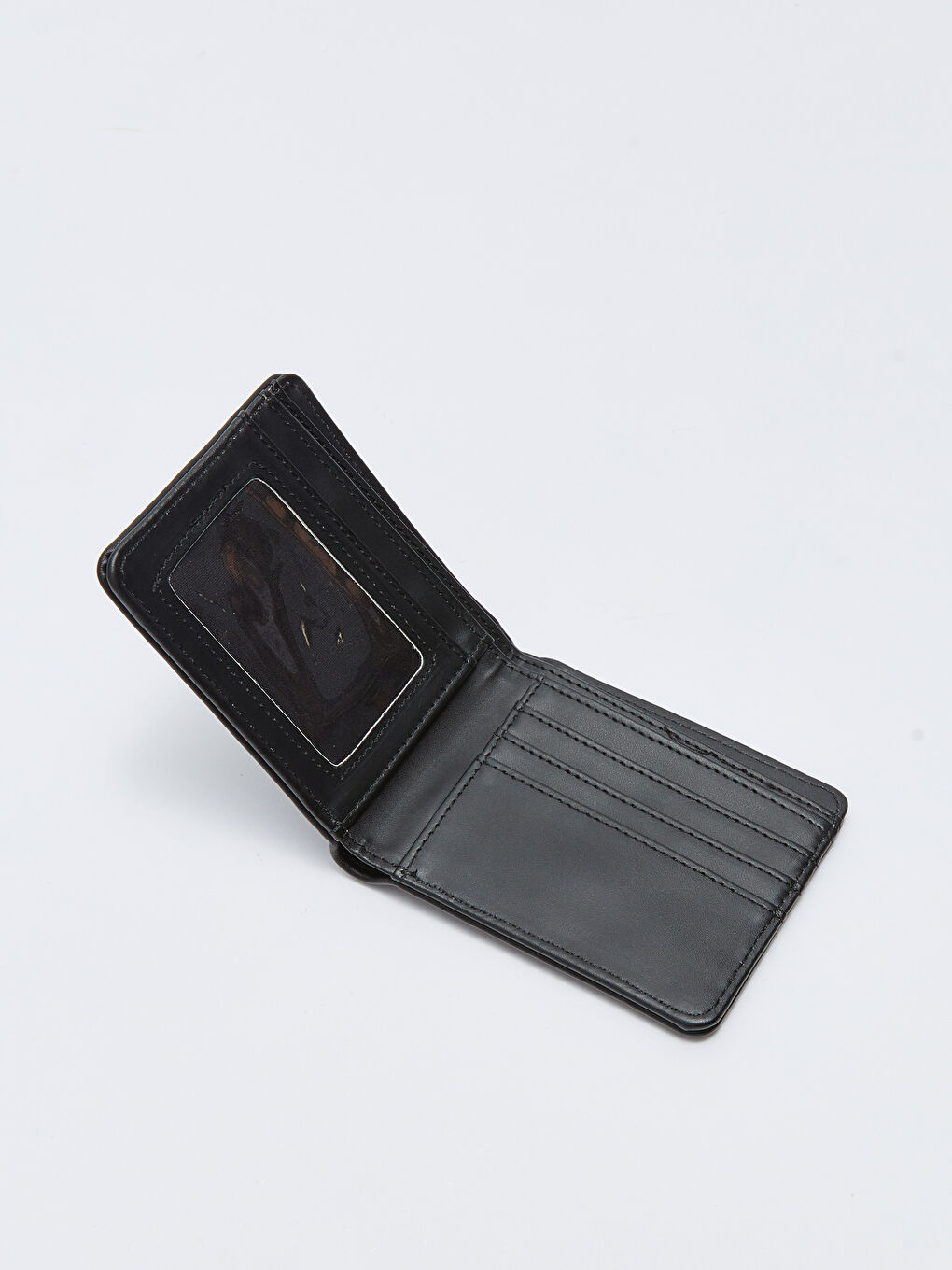Siyah Deri Görünümlü Erkek Cüzdan-2