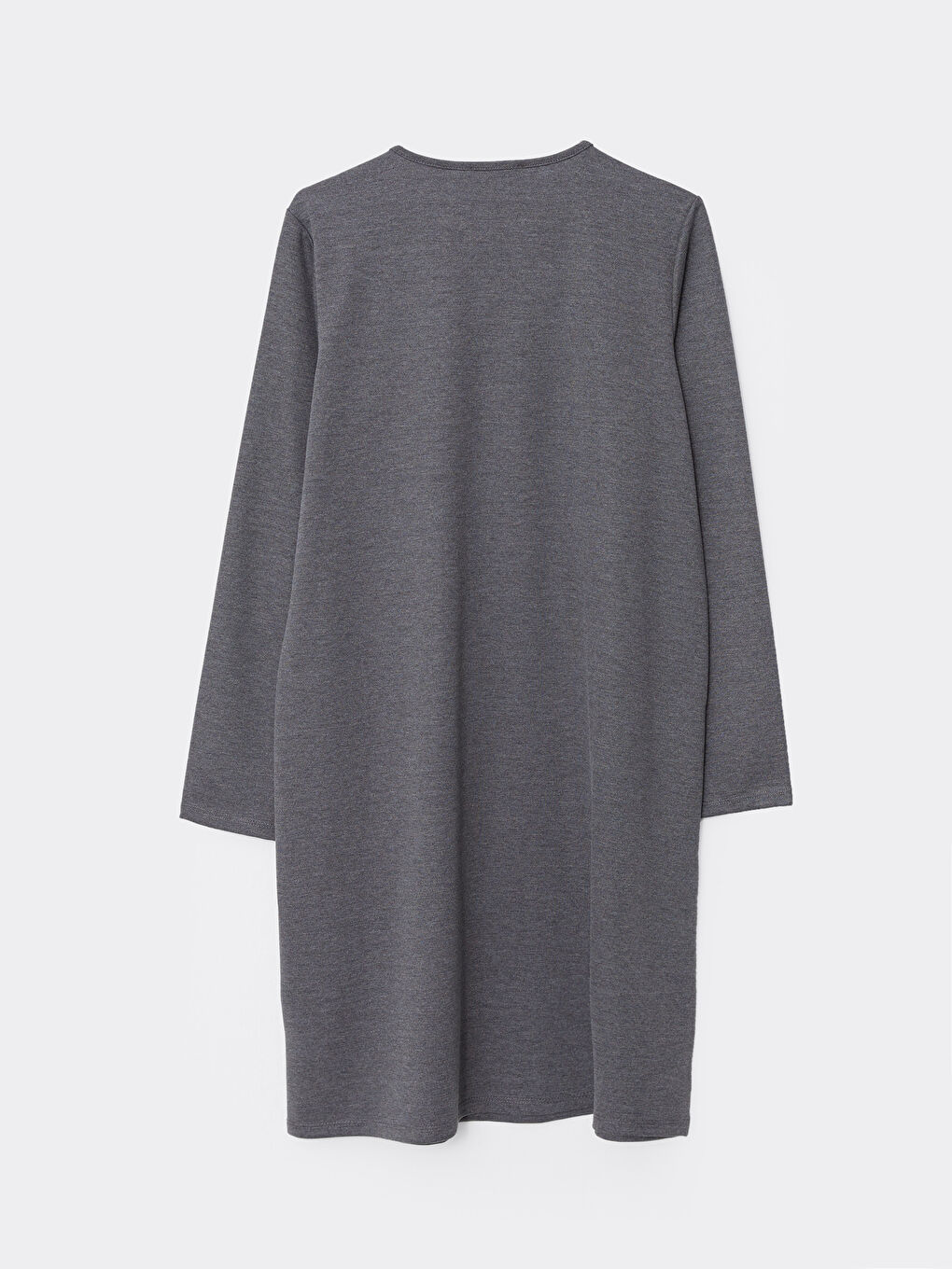 Antrasit Bisiklet Yaka Pul Payet İşlemeli Uzun Kollu Kadın Tunik-6