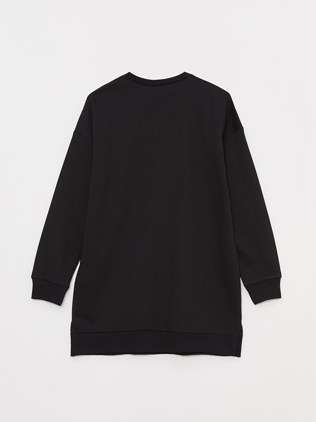 Siyah Desenli Oversize Kadın Sweatshirt Tunik-6