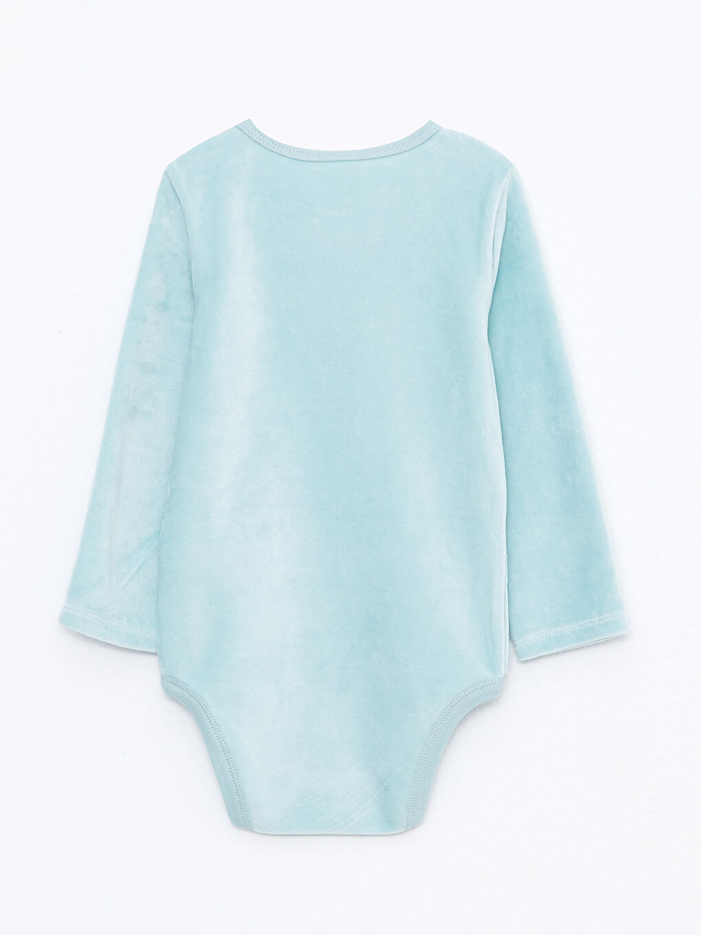 LCW baby Crew Neck Patterned Long Sleeve Baby Boy Velvet Body with Snap Crotch -W2FA69Z1-G0S