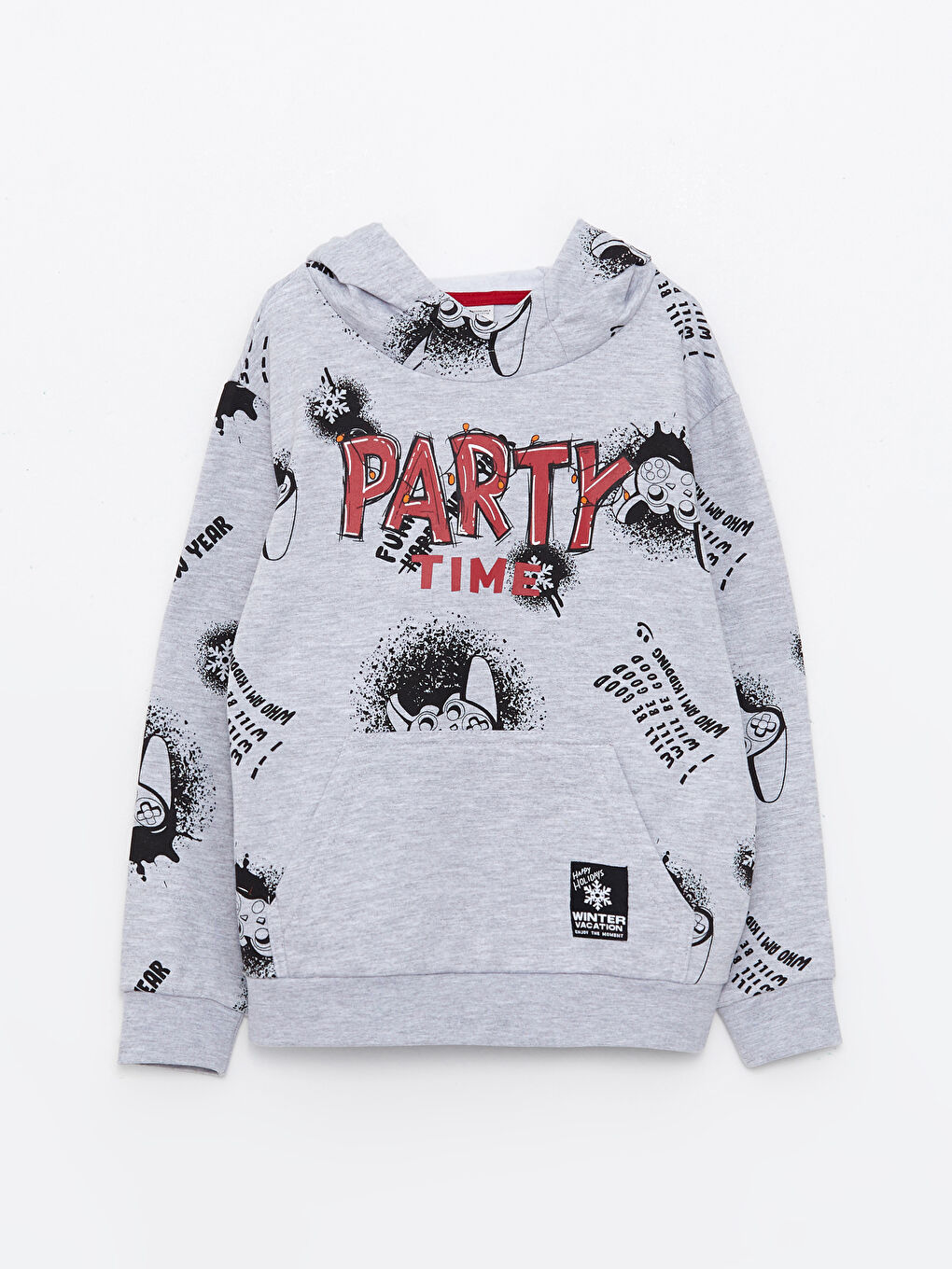 Sweat-shirt à capuche imprimé à manches longues pour garçons