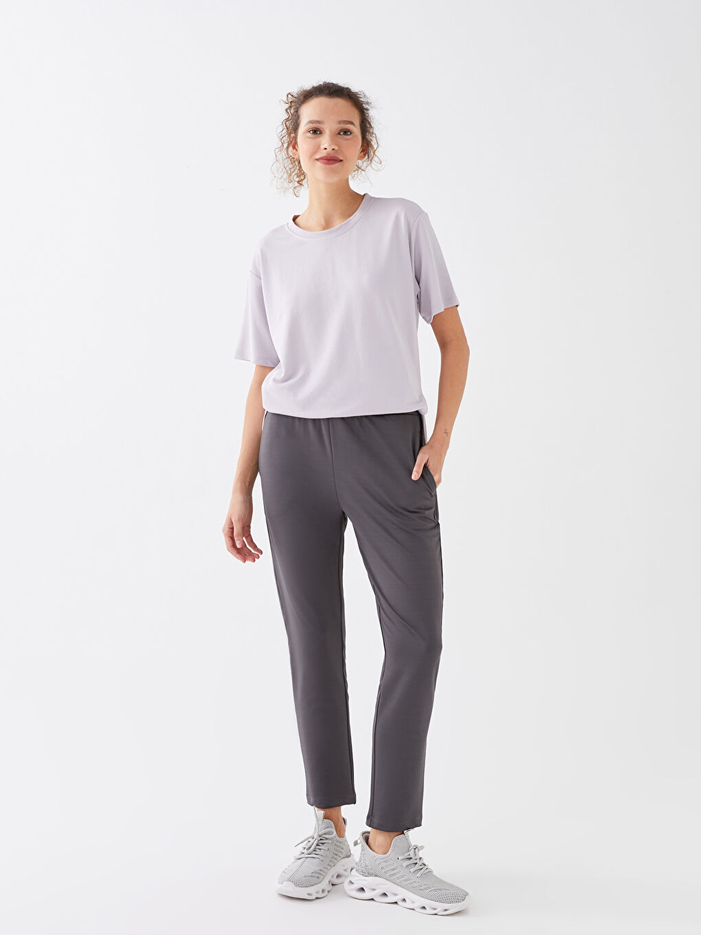 XSIDE ACTIVE Women's Elasticated Waist Plain Sweatpants -W2FB29Z8-RDJ