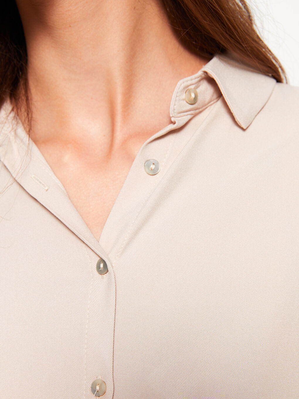 قميص سادة كم طويل للسيدات من قماش الفيسكوز-3