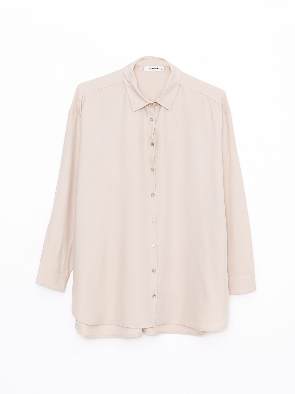 قميص سادة كم طويل للسيدات من قماش الفيسكوز-5