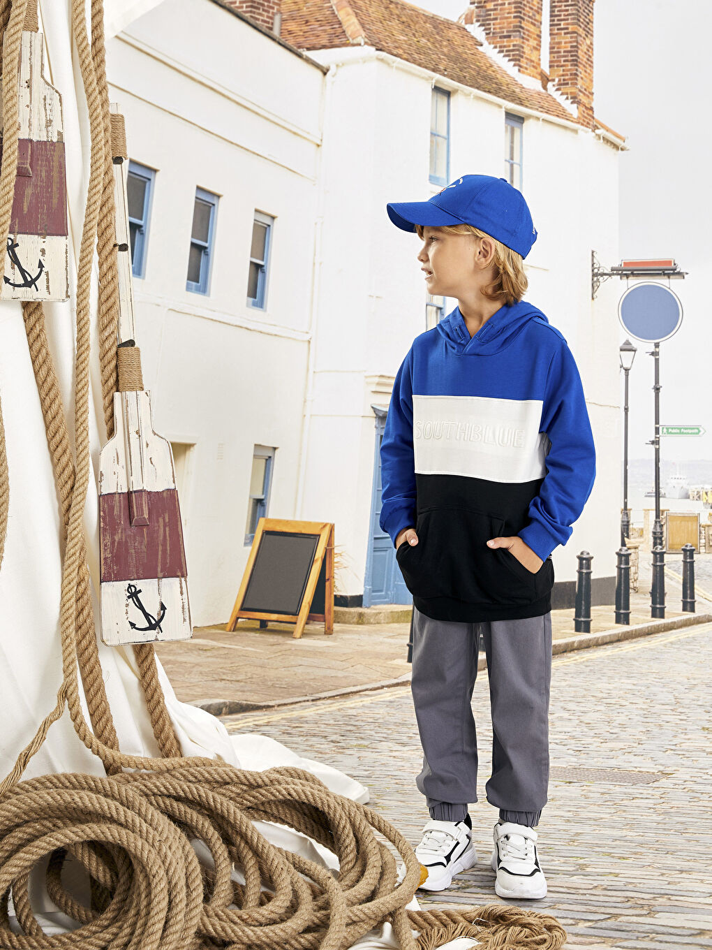 Antrasit Beli Lastikli Basic Erkek Çocuk Jogger Pantolon