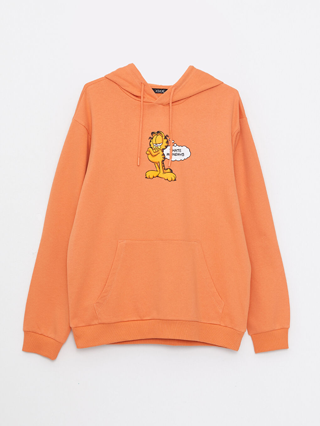 XSIDE Turuncu Uzun Kollu Garfield Baskılı Erkek Hoodie - 5