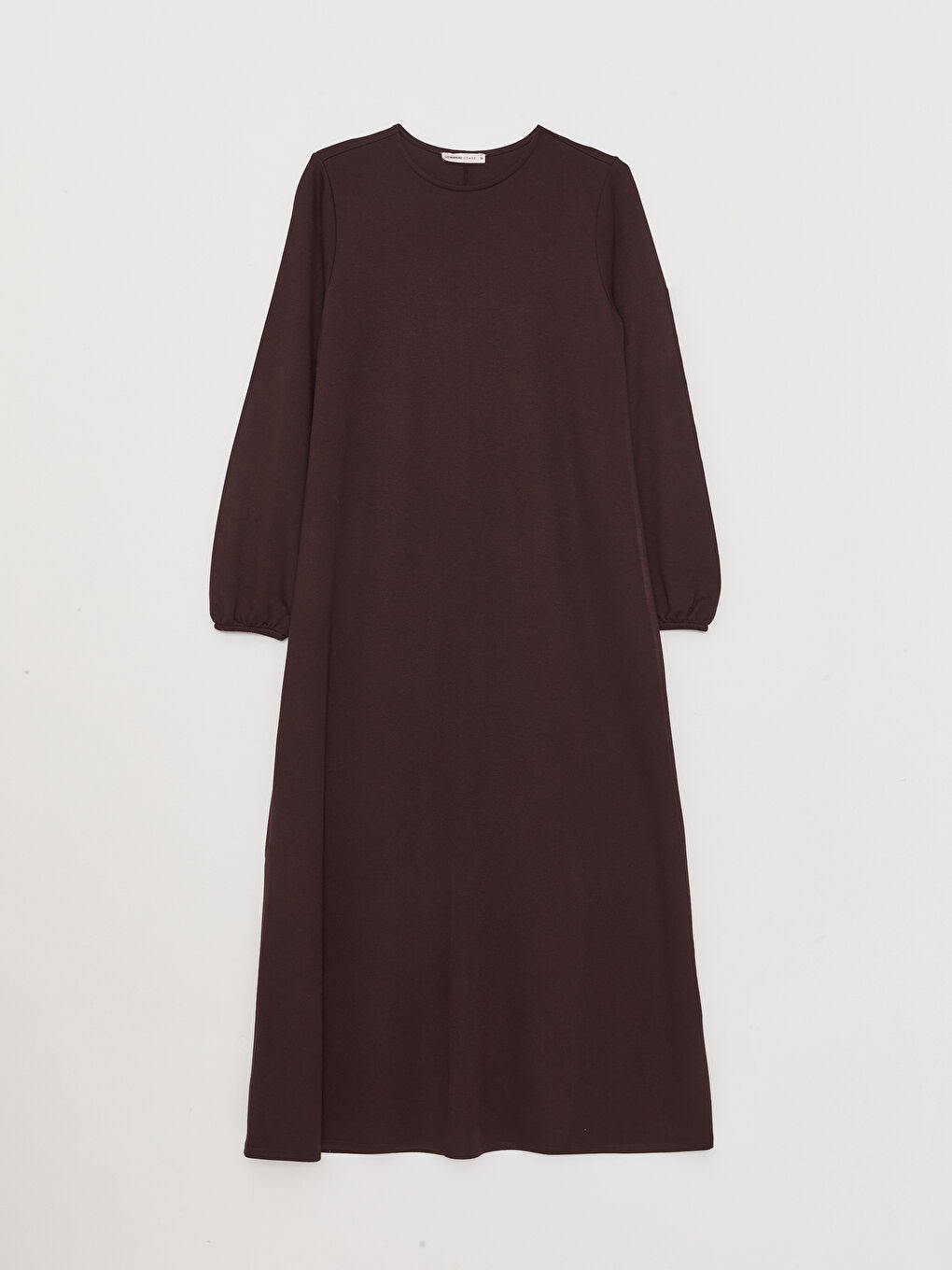 Crew Neck Regular Long Sleeve A-Cut Women's Dress-5