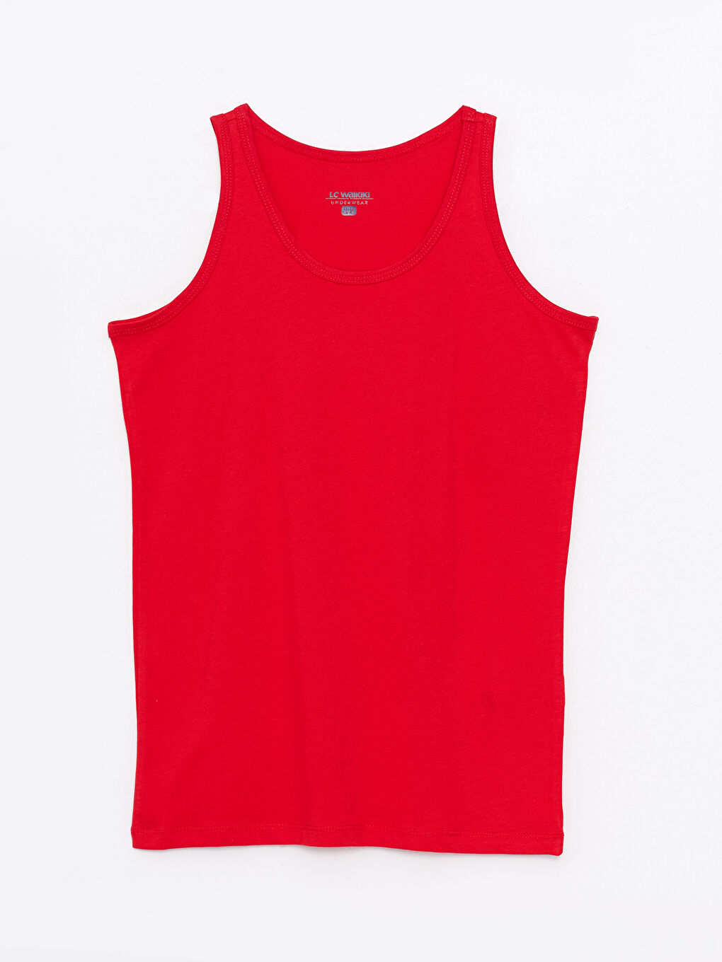 Kırmızı Bisiklet Yaka Basic Pamuklu Erkek Çocuk Atlet