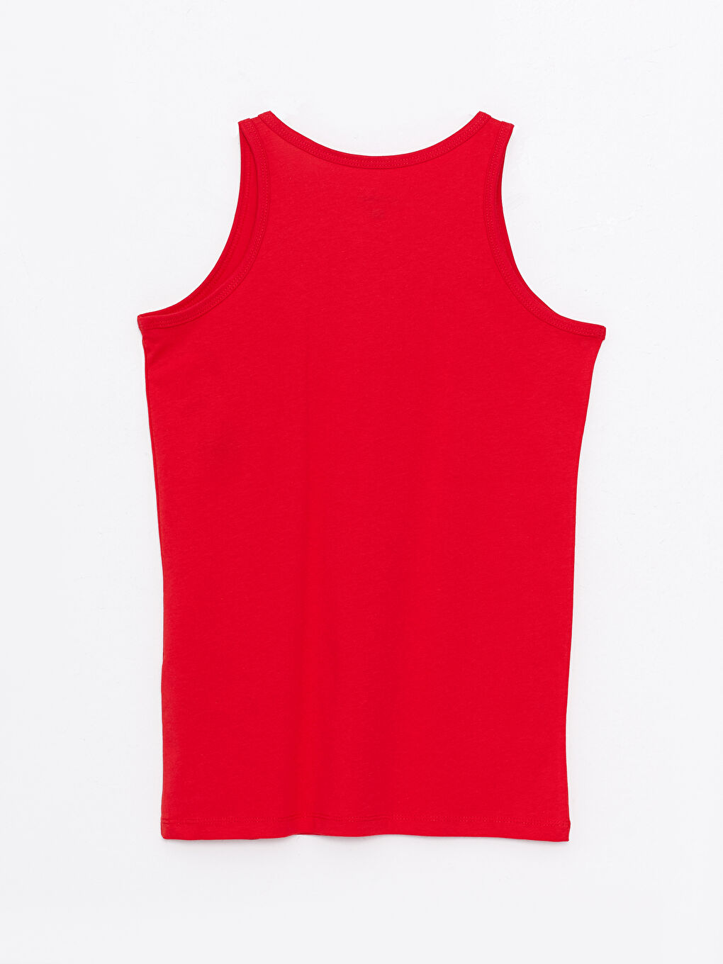 Kırmızı Bisiklet Yaka Basic Pamuklu Erkek Çocuk Atlet-1