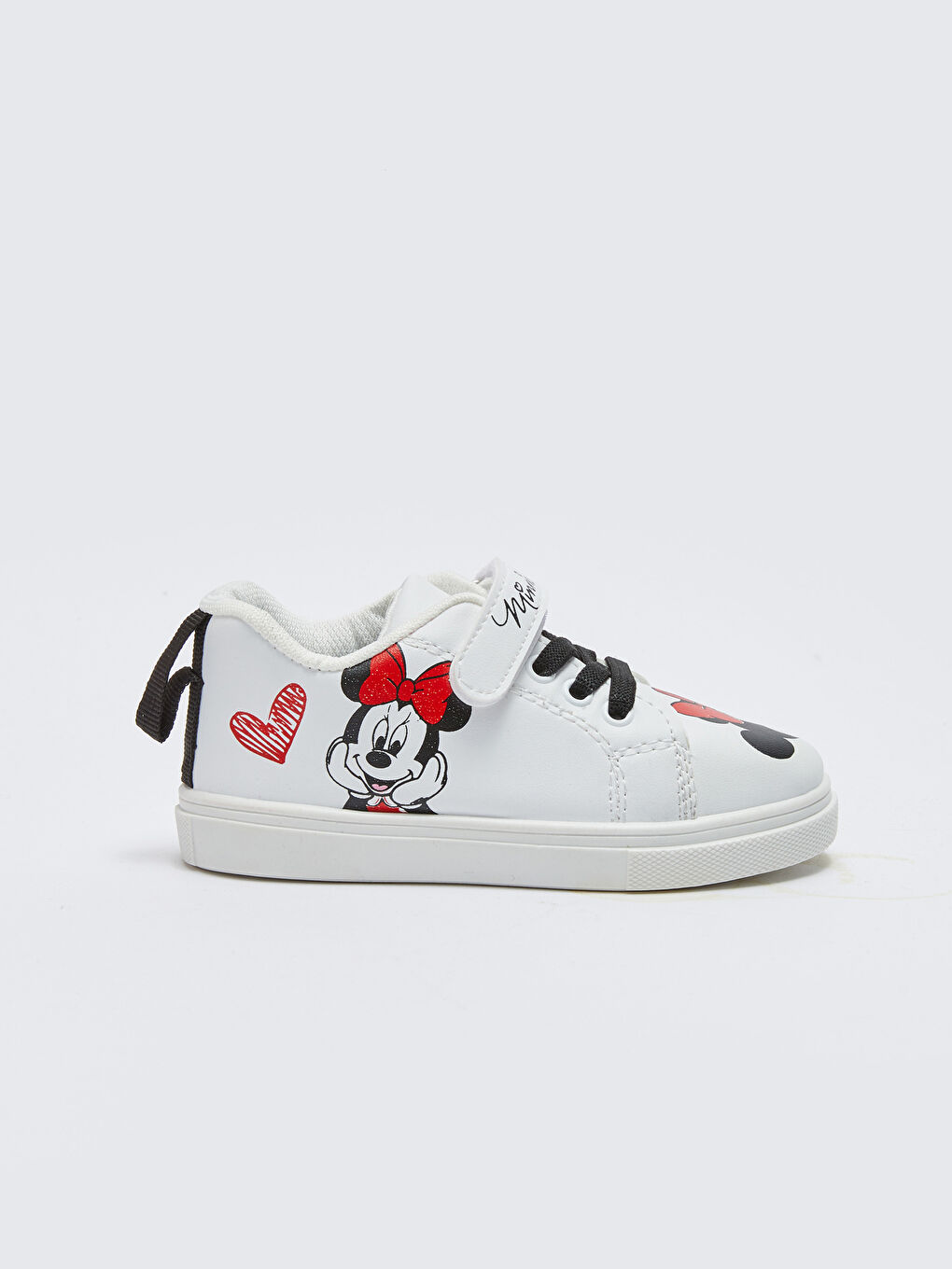 LCW STEPS Optik Beyaz Minnie Mouse Lisanslı Cırt Cırtlı Kız Bebek Spor Ayakkabı - 2