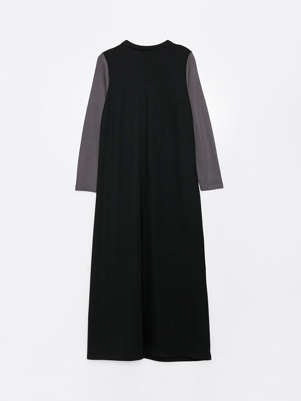 Crew Neck Long Sleeve A-Cut Women's Dress with Color Block-6