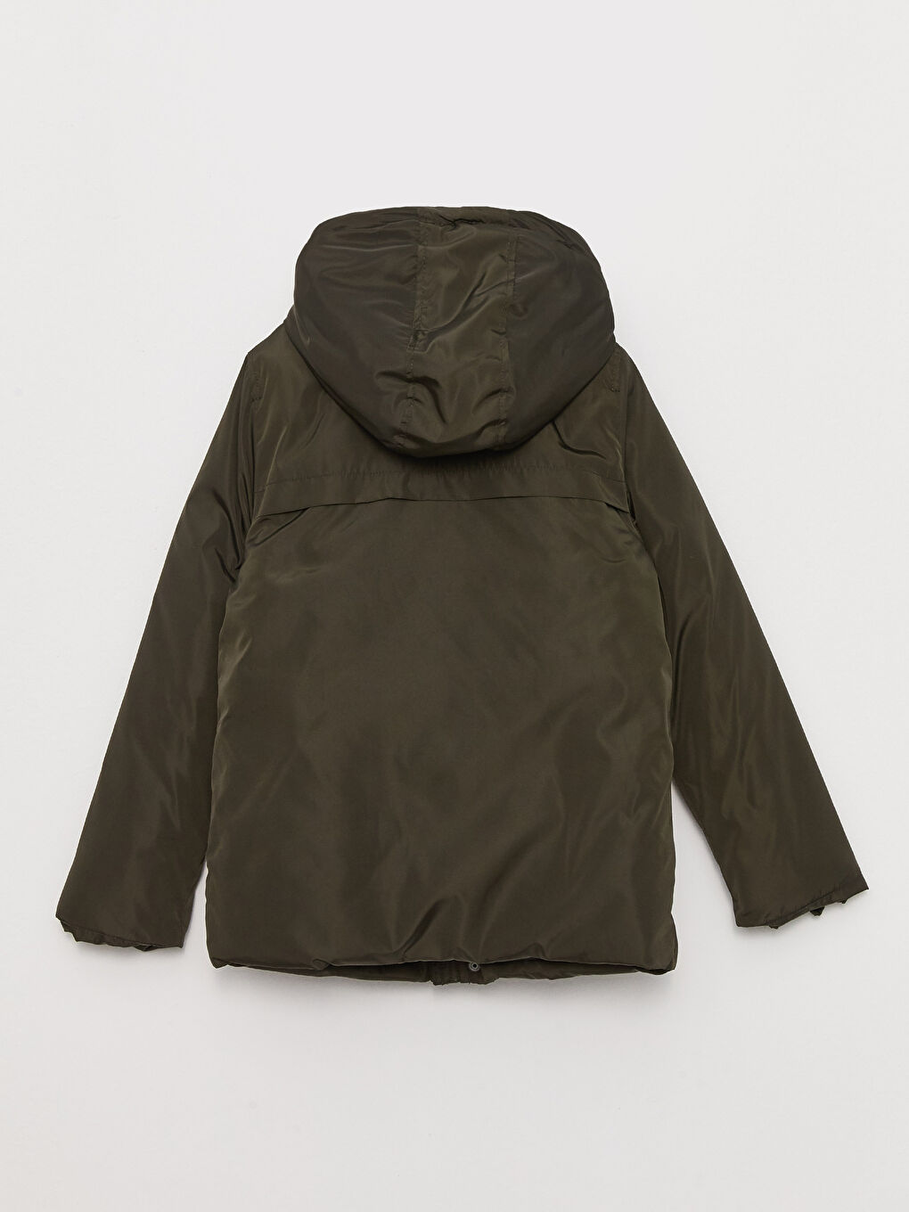 Haki Kapüşonlu Basic Erkek Çocuk Mont-6