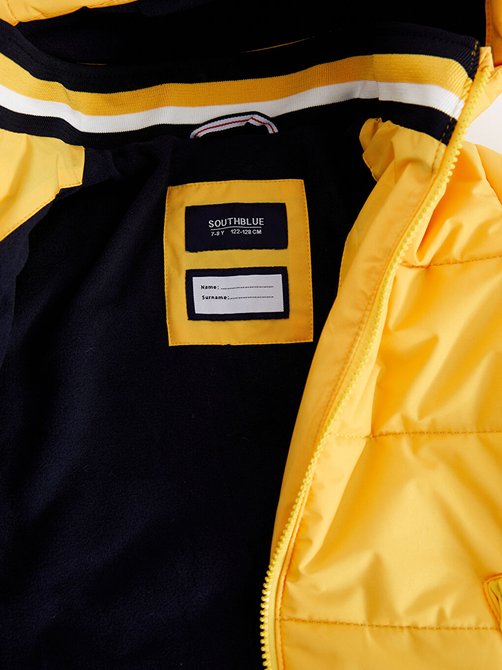 Sarı Kapüşonlu Basic Erkek Çocuk Şişme Mont-2