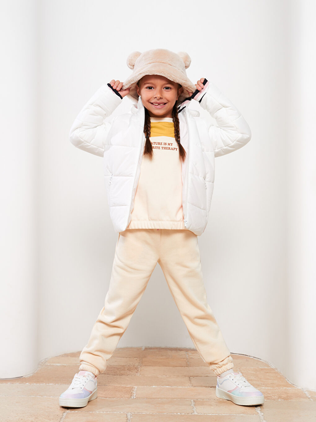 Hooded Basic Girl Puffer-1