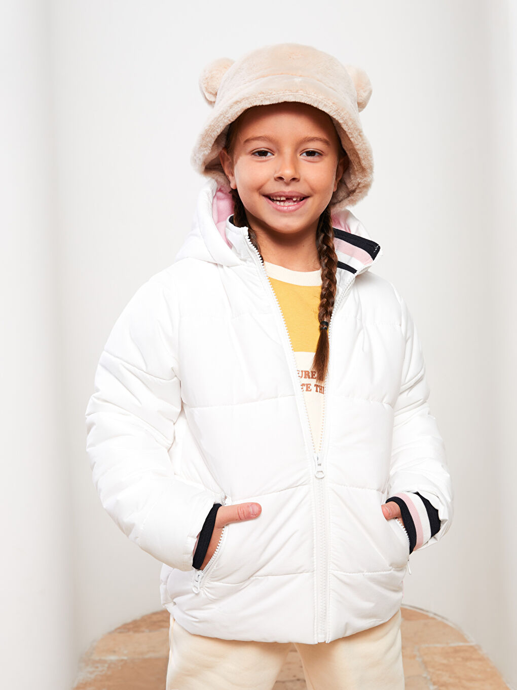 Hooded Basic Girl Puffer
