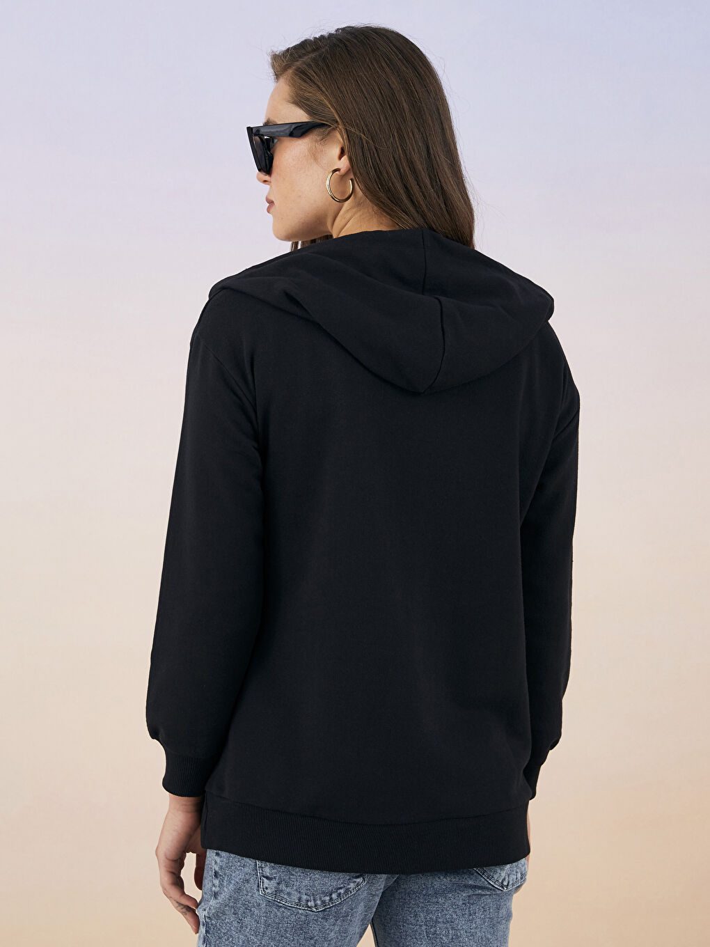 LCWAIKIKI Maternity Hooded Regular Long Sleeve Maternity Sports Cardigan -W2FC29Z8-CVL