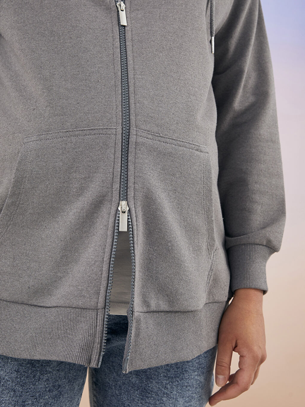 Hooded Regular Long Sleeve Maternity Sports Cardigan-3