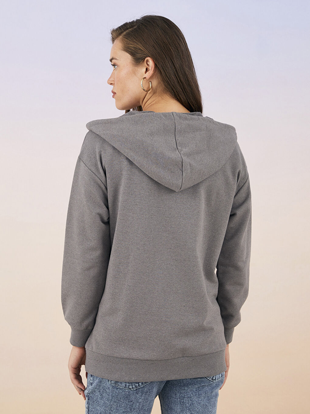 Hooded Regular Long Sleeve Maternity Sports Cardigan-4