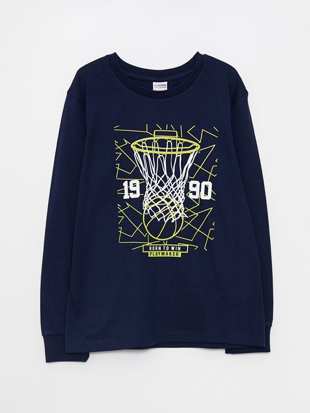 Crew Neck Printed Long Sleeve Boys' T-Shirt & Sweatpants-1