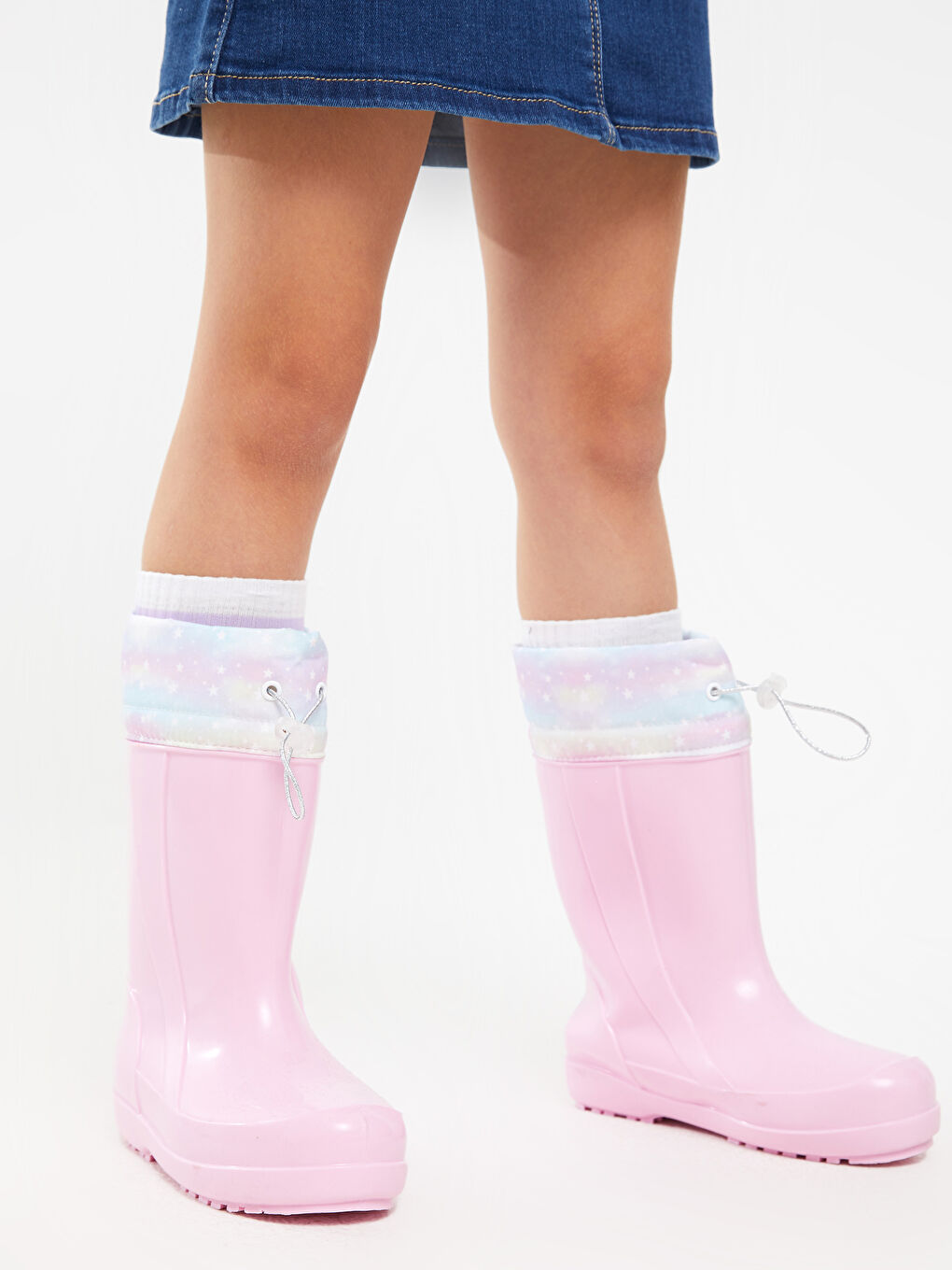 Pembe Baskılı Kız Çocuk Yağmur Botu-3