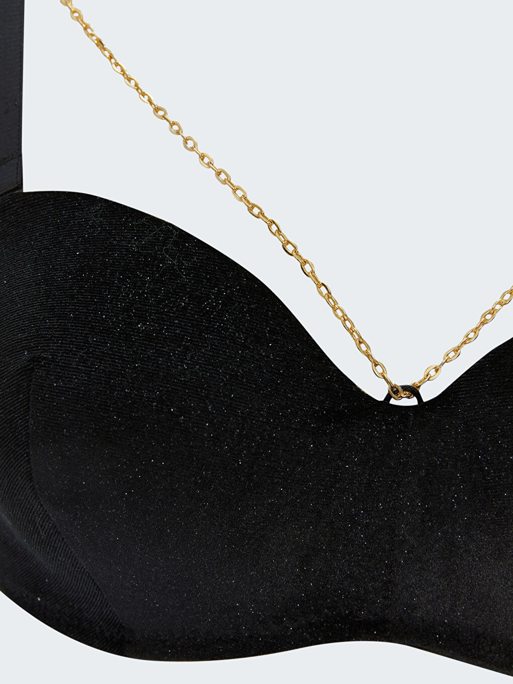 Siyah Balenli Dolgusuz Sim Detaylı Fantezi Sütyen-2