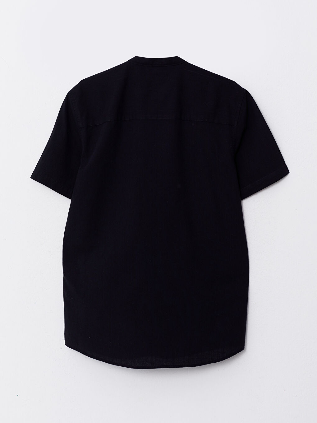 Ерлерге арналған стандартты пішім қысқа жең поплин жейде-6