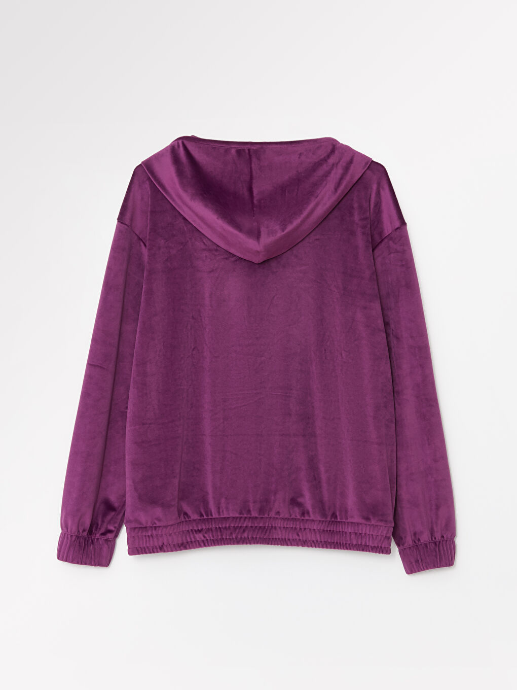 LCWAIKIKI Basic Plain Long Sleeve Velvet Women's Hoodie -W2FD04Z8-HLR