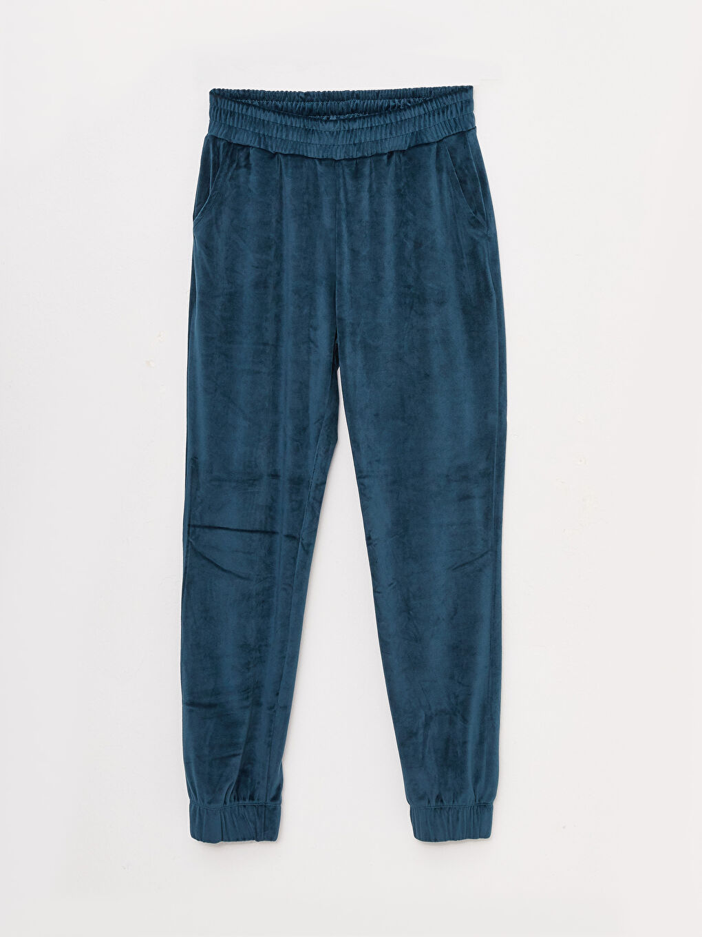 Pantaloni de Trening Jogger de Damă din Catifea cu Talie Elastică-5