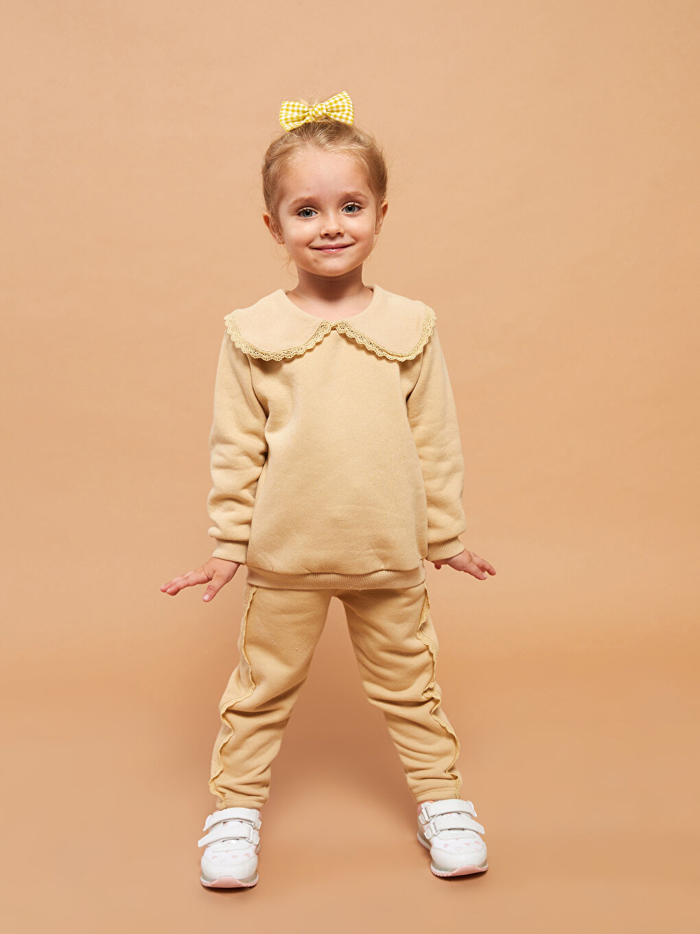LCW baby Baby-Kragen Langarm Baby Mädchen Sweatshirt und Jogginghose 2er-Pack Set -W2FD06Z1-FLE