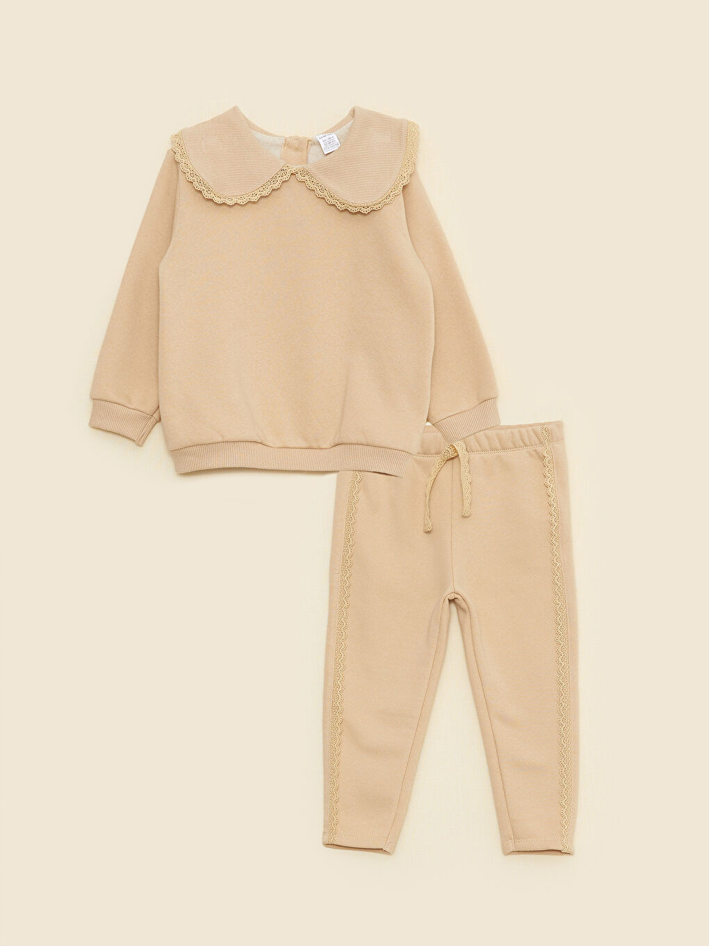 LCW baby Baby-Kragen Langarm Baby Mädchen Sweatshirt und Jogginghose 2er-Pack Set -W2FD06Z1-FLE