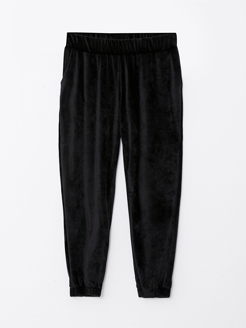 Pantaloni de Trening Gravide din Catifea Simpli cu Talie Elastică și Manșetă Elastică-6