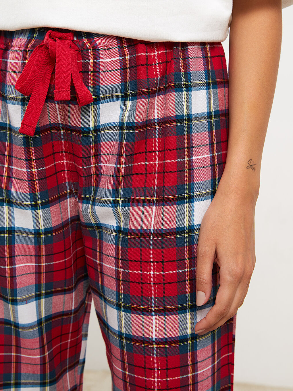 LCW DREAM Elasticated Waist Christmas Themed Women's Pyjama Bottoms -W2FD36Z8-LPA