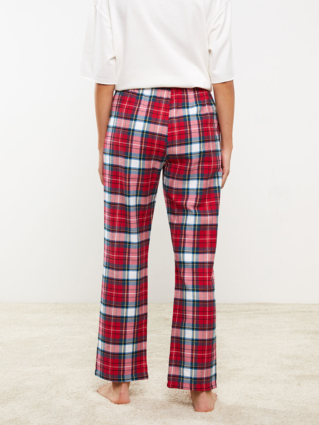 LCW DREAM Elasticated Waist Christmas Themed Women's Pyjama Bottoms -W2FD36Z8-LPA