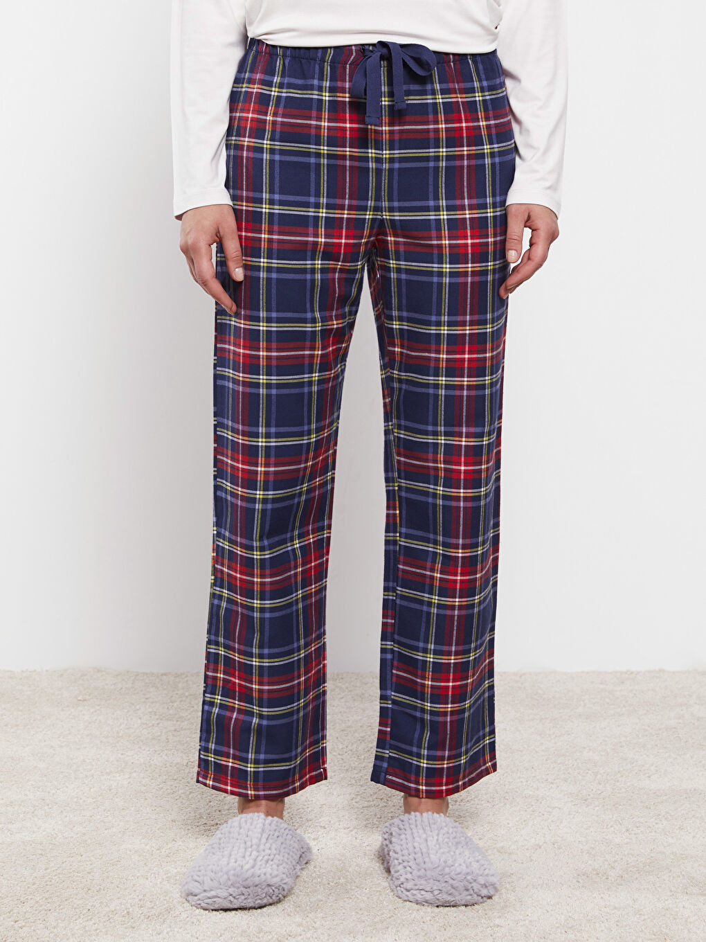 Pantaloni de Pijama de Damă cu Tematică de Crăciun și Talie Elastică-2