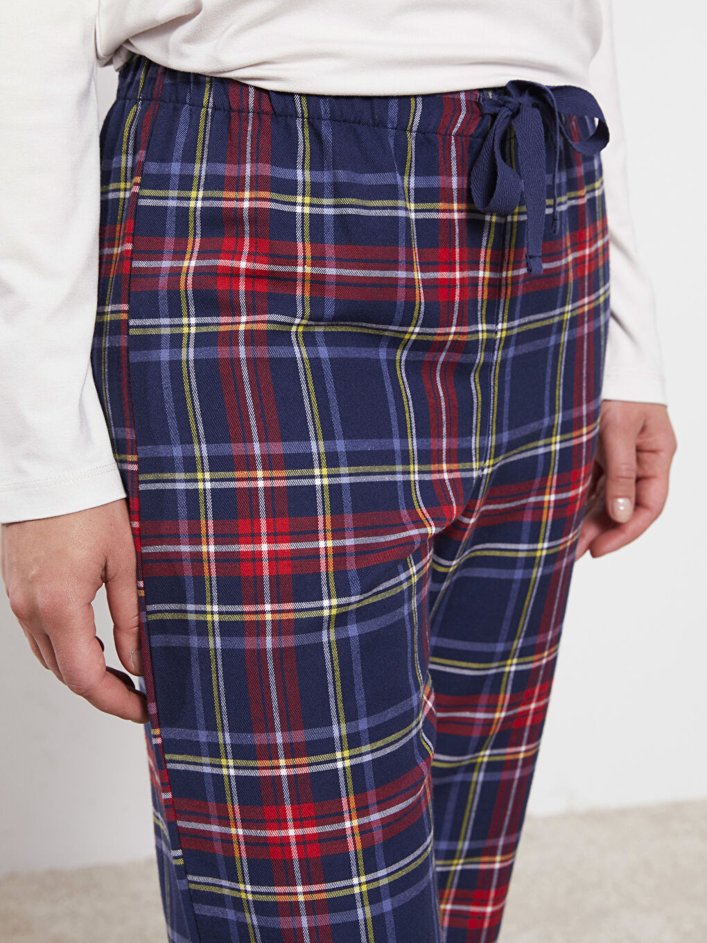 Pantaloni de Pijama de Damă cu Tematică de Crăciun și Talie Elastică-3