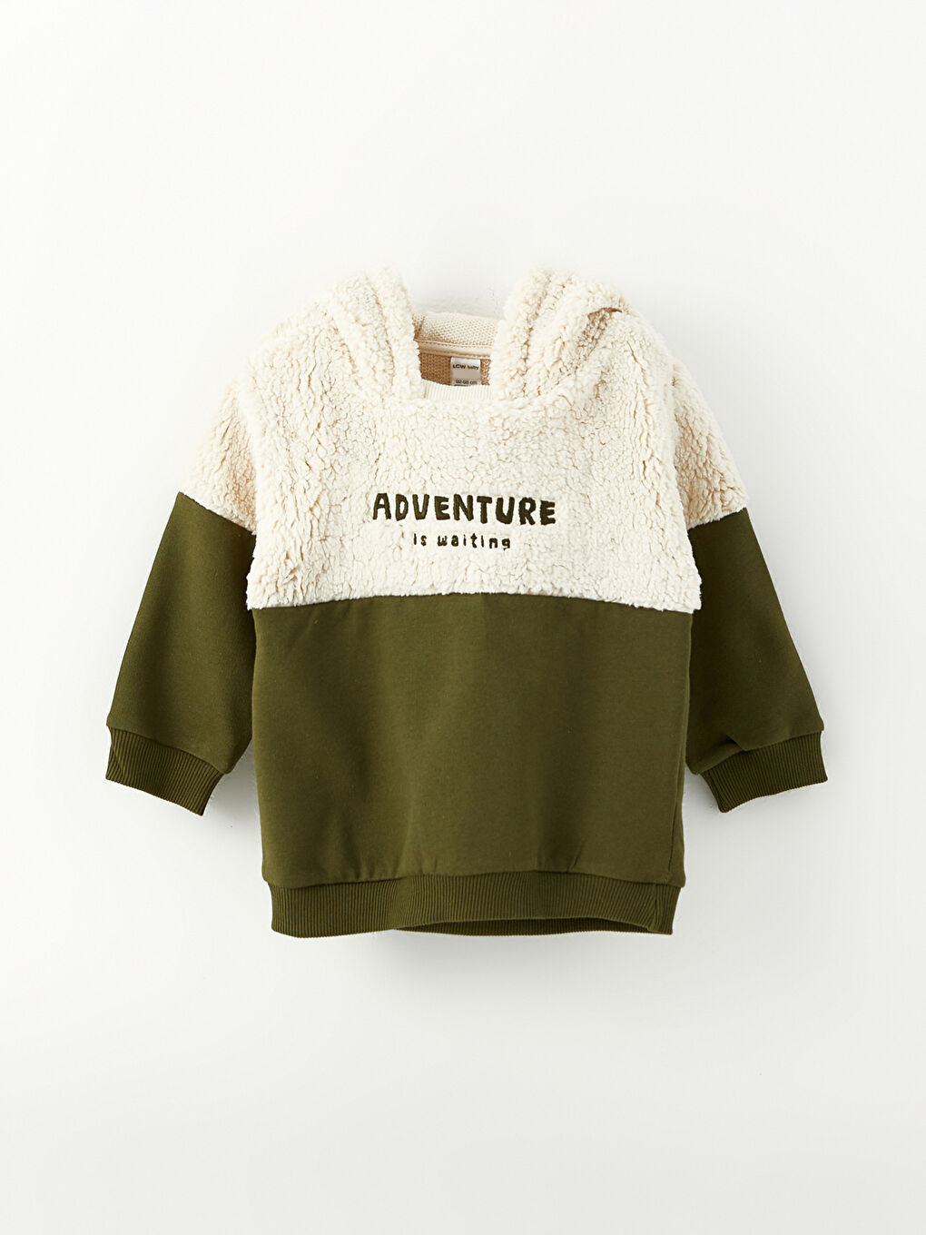 Hanorac Pluș Bebeluşi Băieți cu Mânecă Lungă și Detalii Brodate