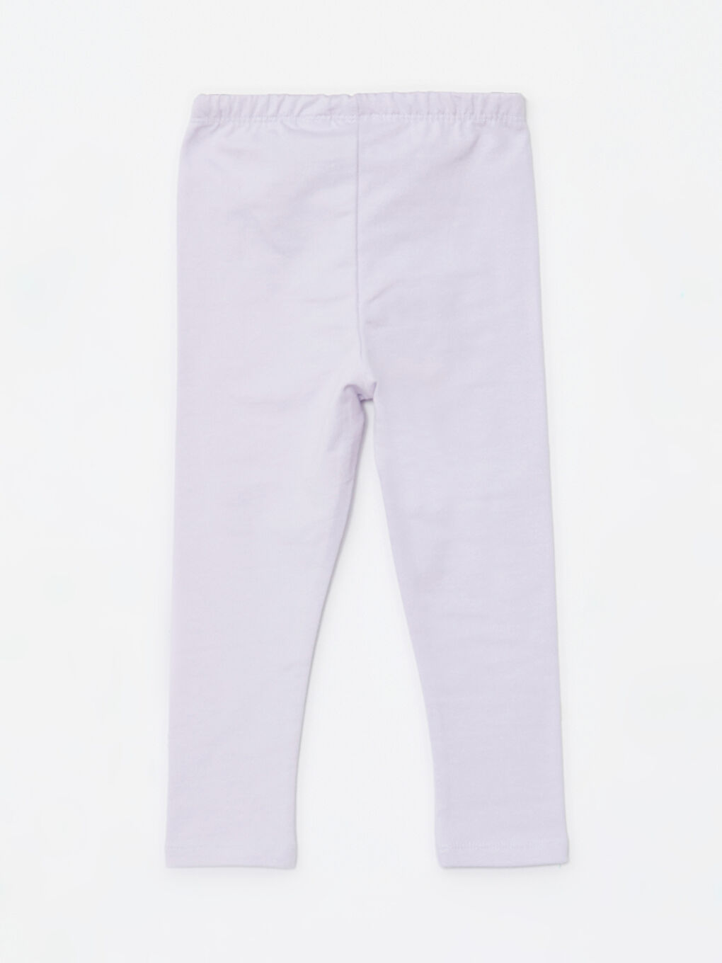 Lila Beli Lastikli Baskılı Kız Bebek Tayt-1