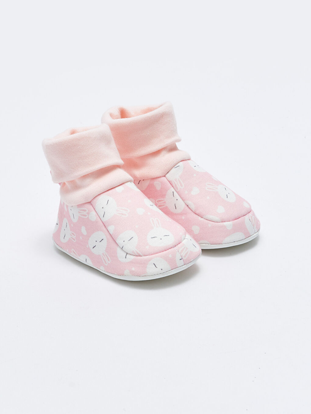 Chaussures de poussette pour bébé fille avec chaussettes imprimées lapin