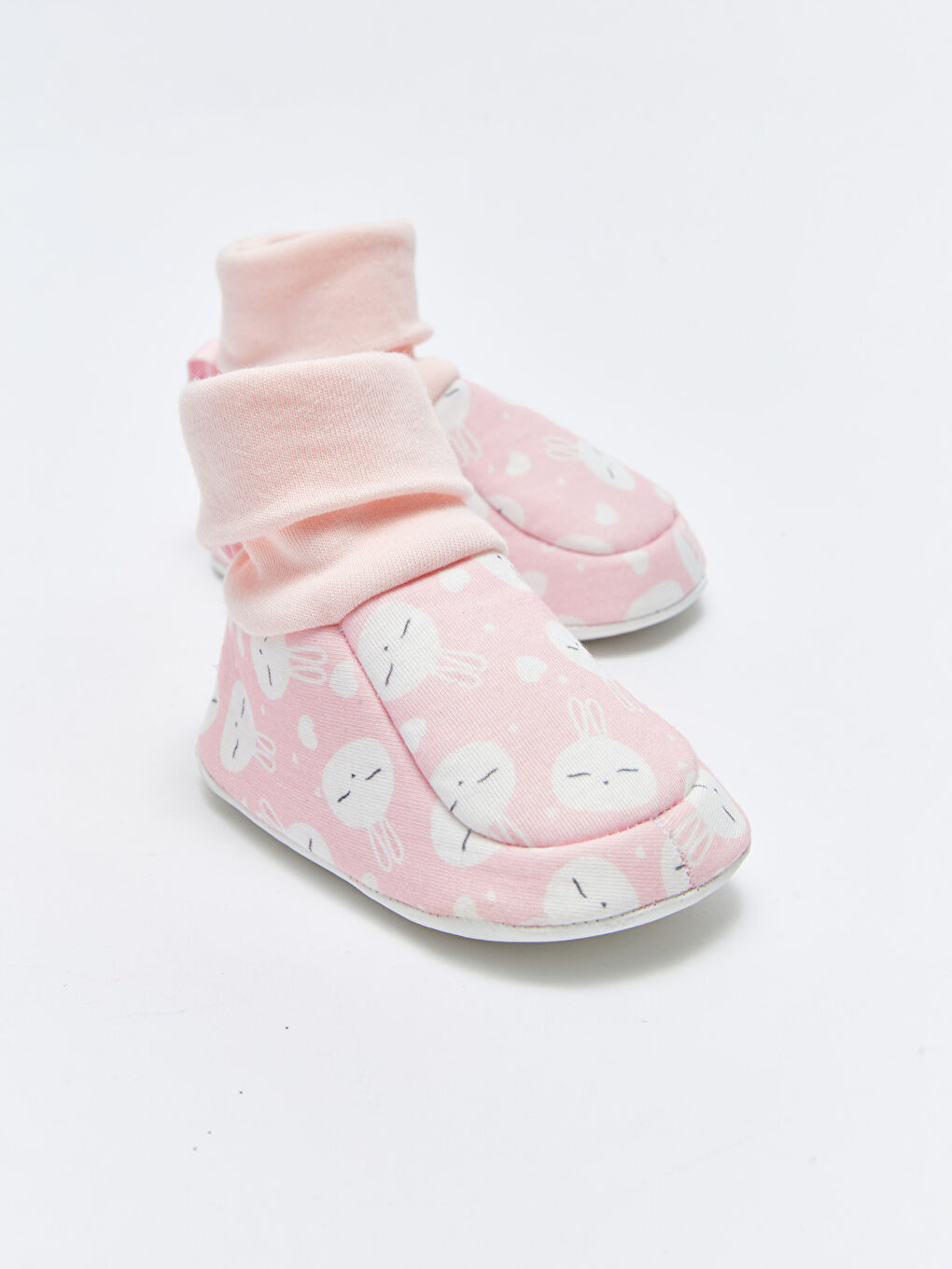 Chaussures de poussette pour bébé fille avec chaussettes imprimées lapin-2