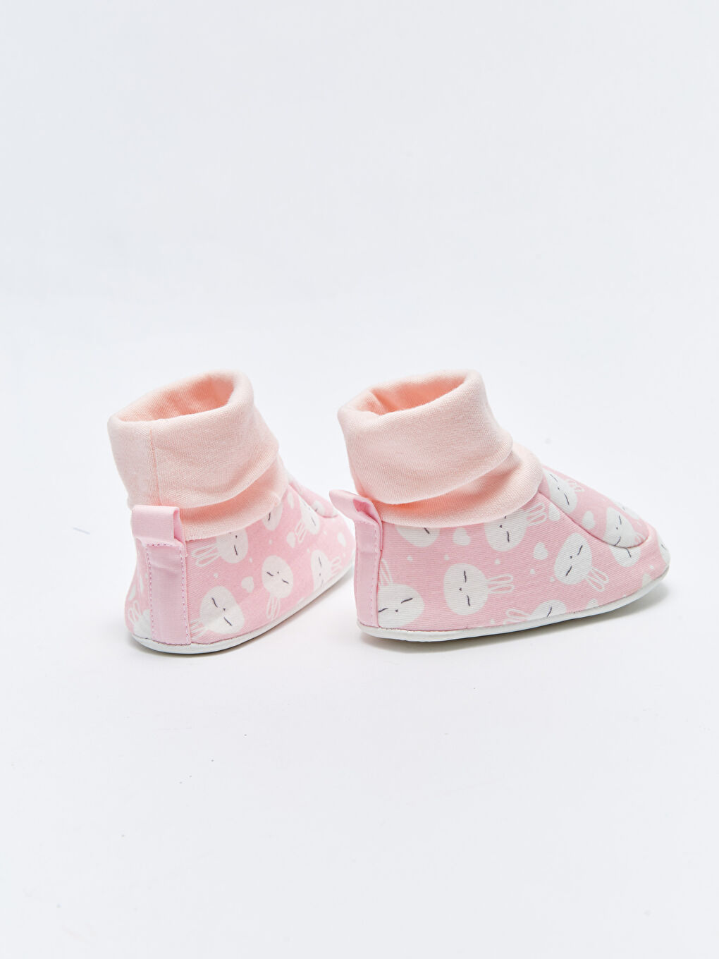 Chaussures de poussette pour bébé fille avec chaussettes imprimées lapin-4