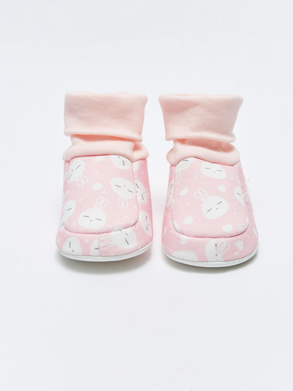 Chaussures de poussette pour bébé fille avec chaussettes imprimées lapin-5