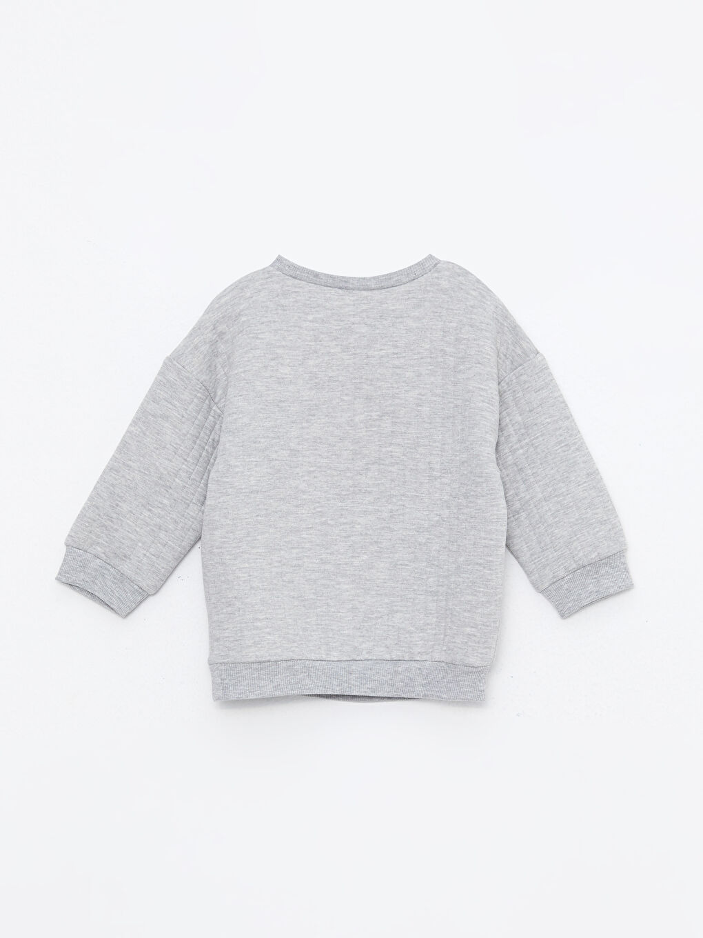 LCW baby Gri Bisiklet Yaka Uzun Kollu Baskılı Erkek Bebek Sweatshirt - 1