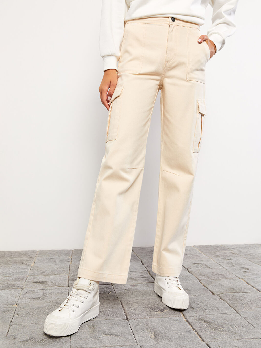 Women's Standard Fit Plain Trousers -W2FE05Z8-FWL